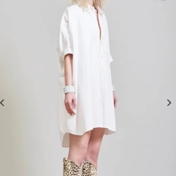 R13 oversized boxy cotton button down dress size S - Picture 2 of 7